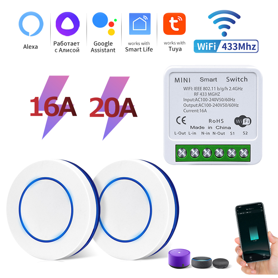 Wifi Led Dimmer - Умный переключатель Tuya Wi-Fi RF 433
