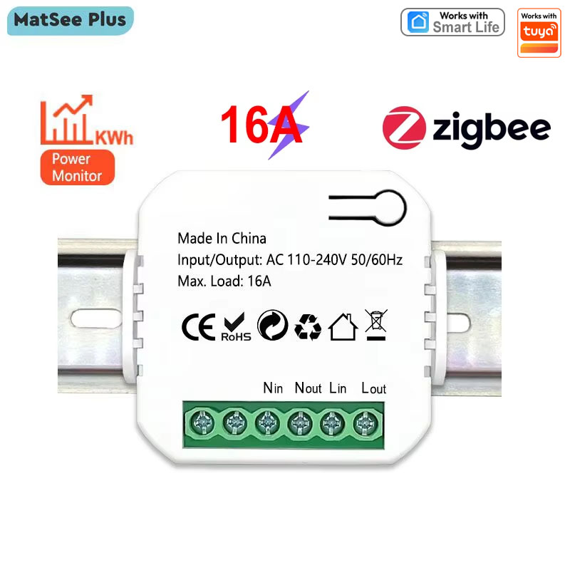 Smart Home Plus - Смарт-счетчик энергии Tuya ZigBee, кВтч, модуль