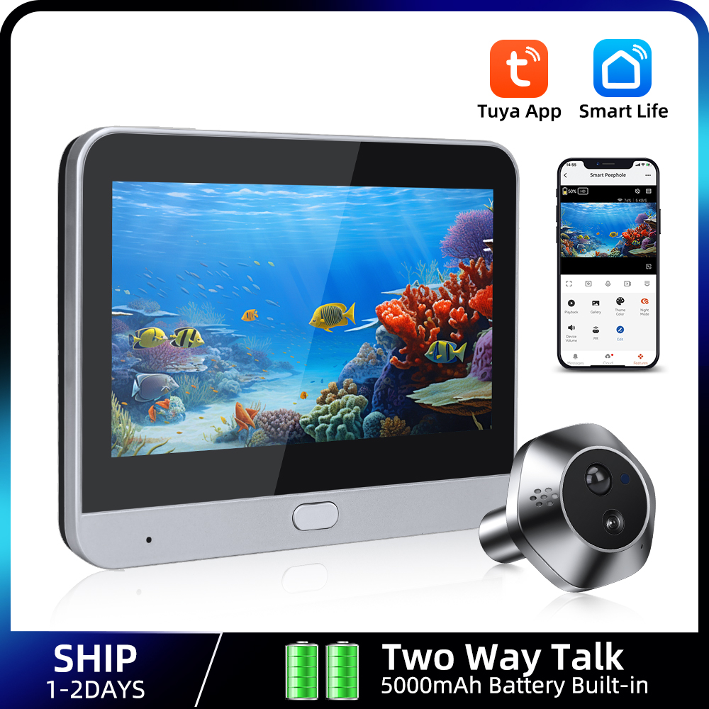 Smart Home Cctv - 1080P Wi-Fi глазок Tuya умный глазок