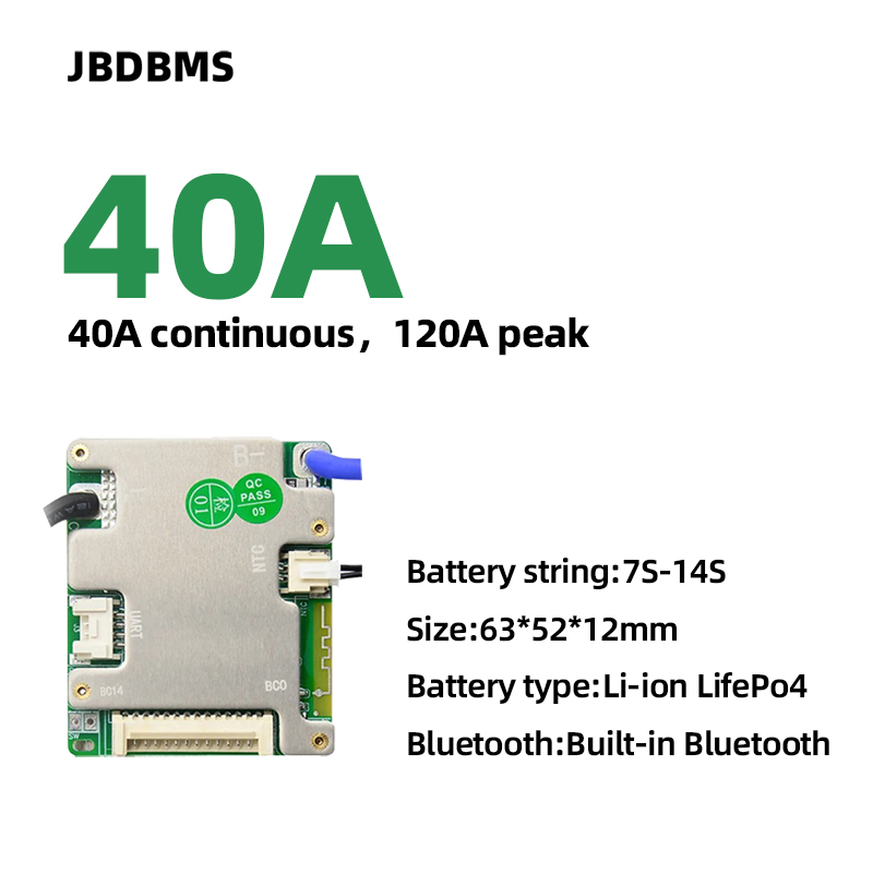 Smart Home Energy Management - 7S~14S JBD BMS 40A Встроенная Bluetooth-система