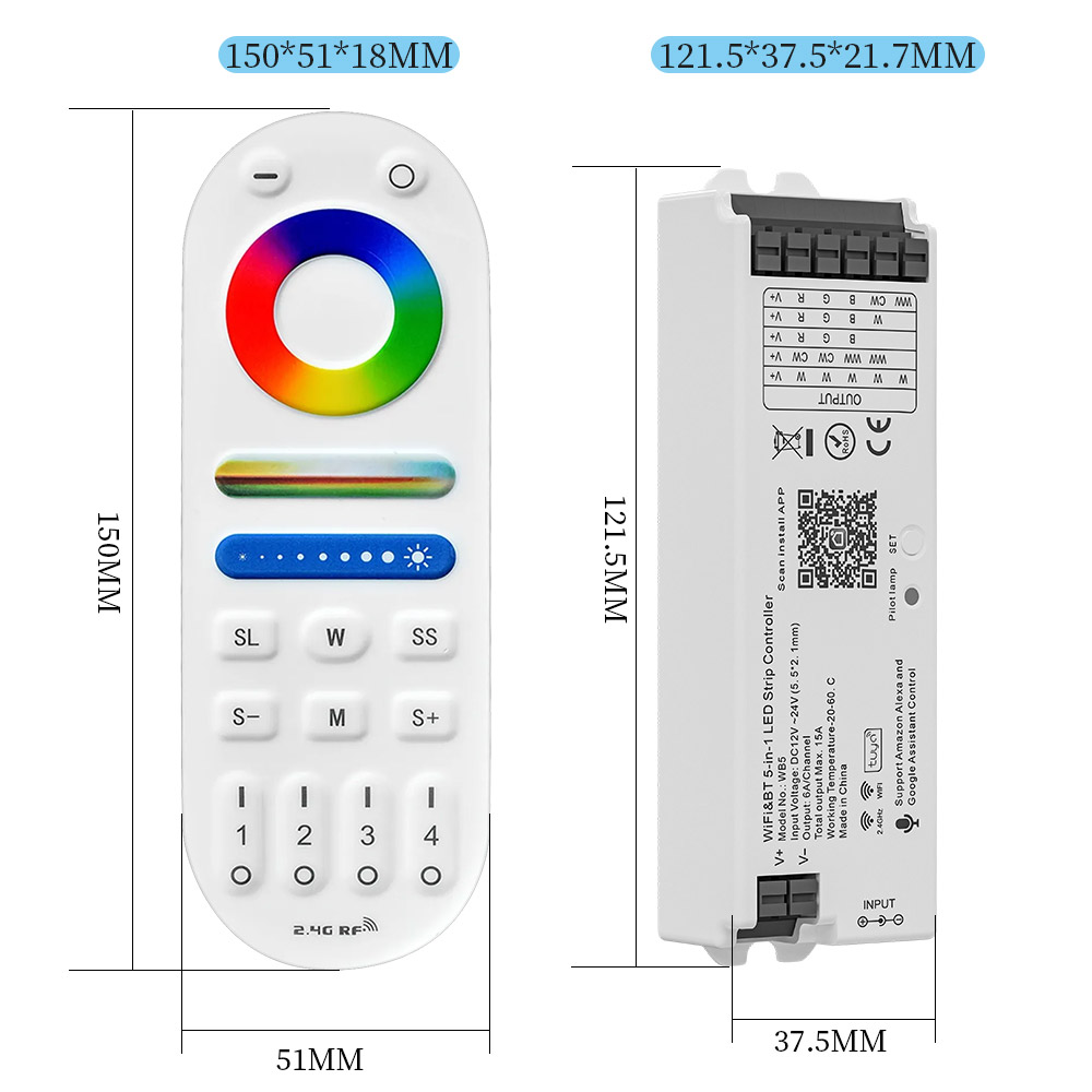 WB5 Wi-Fi Bluetooth 5 в 1 фото – обзор и цена Wifi Led Dimmer
