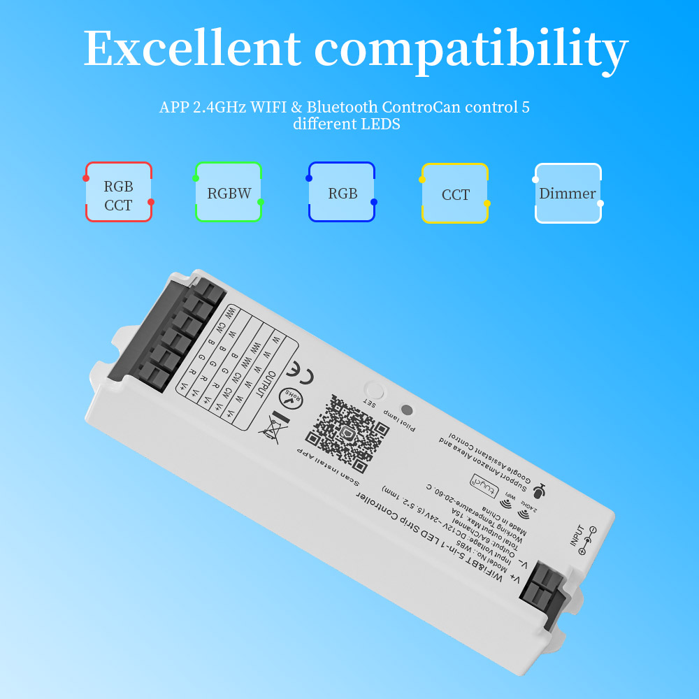 WB5 Wi-Fi Bluetooth 5 в 1 фото – обзор и цена Wifi Led Dimmer