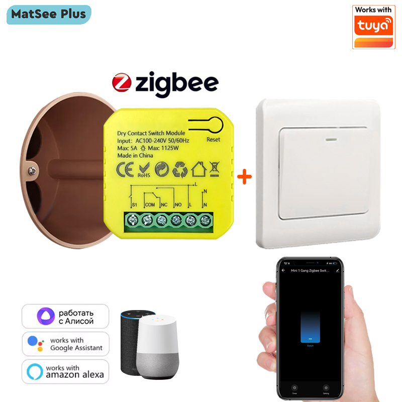 Tuya Smart ZigBee сухой контак – обзор и цена Smart Home Plus