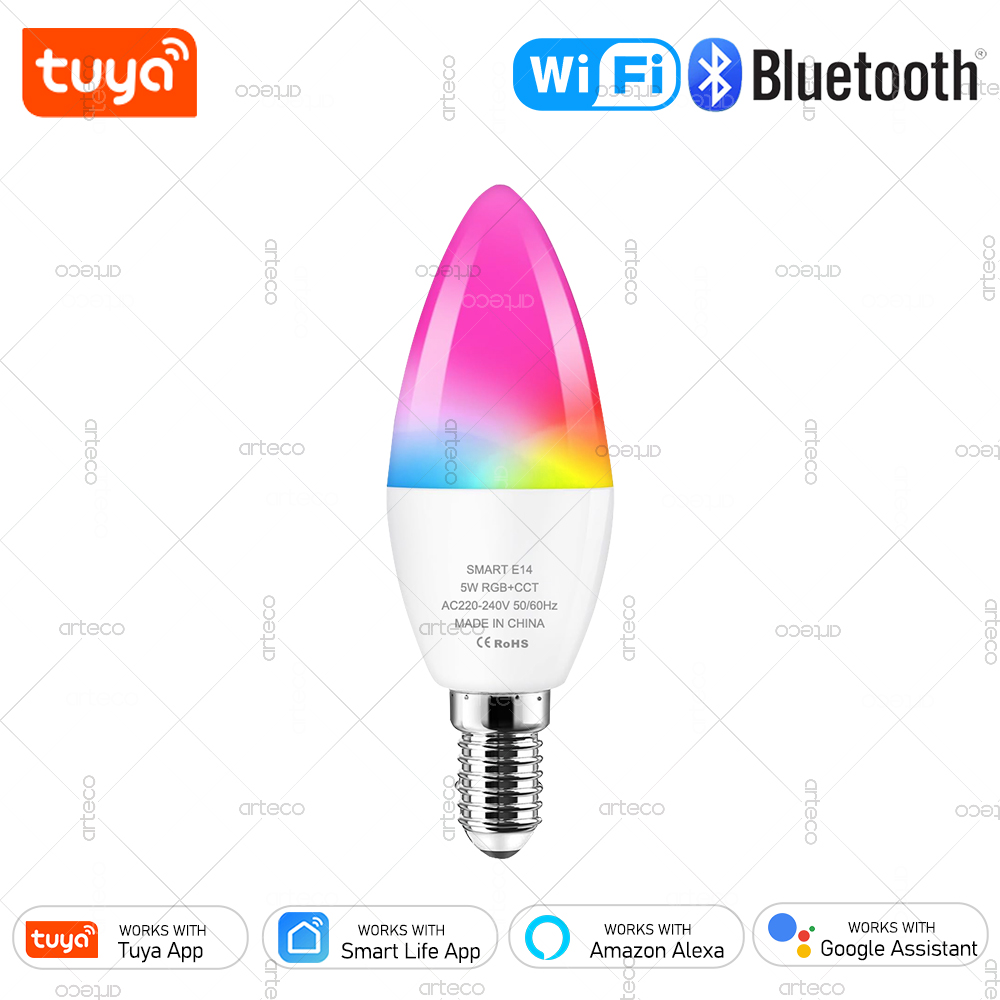 Tuya E14 Свеча Лампа Smart Lif – обзор и цена Wifi Led Dimmer
