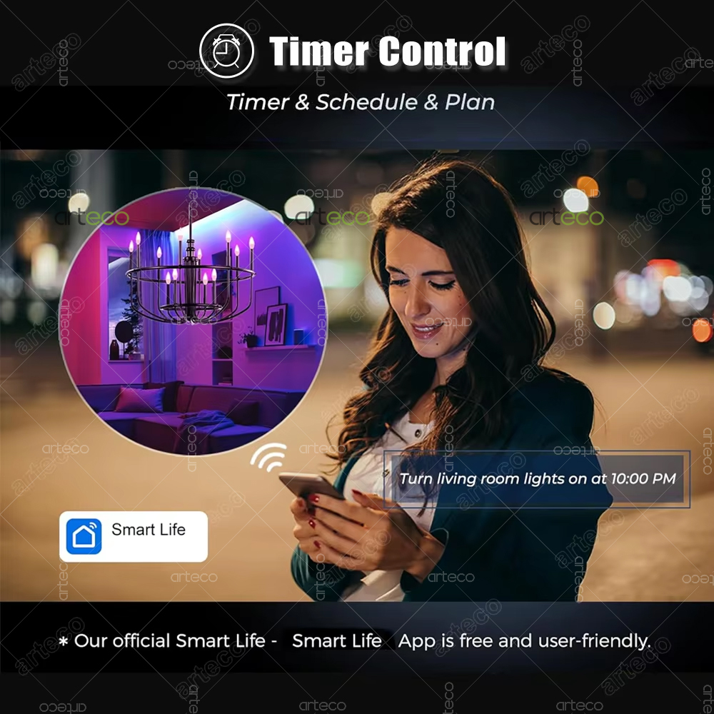 Tuya E14 Свеча Лампа Smart Lif – обзор и цена Wifi Led Dimmer