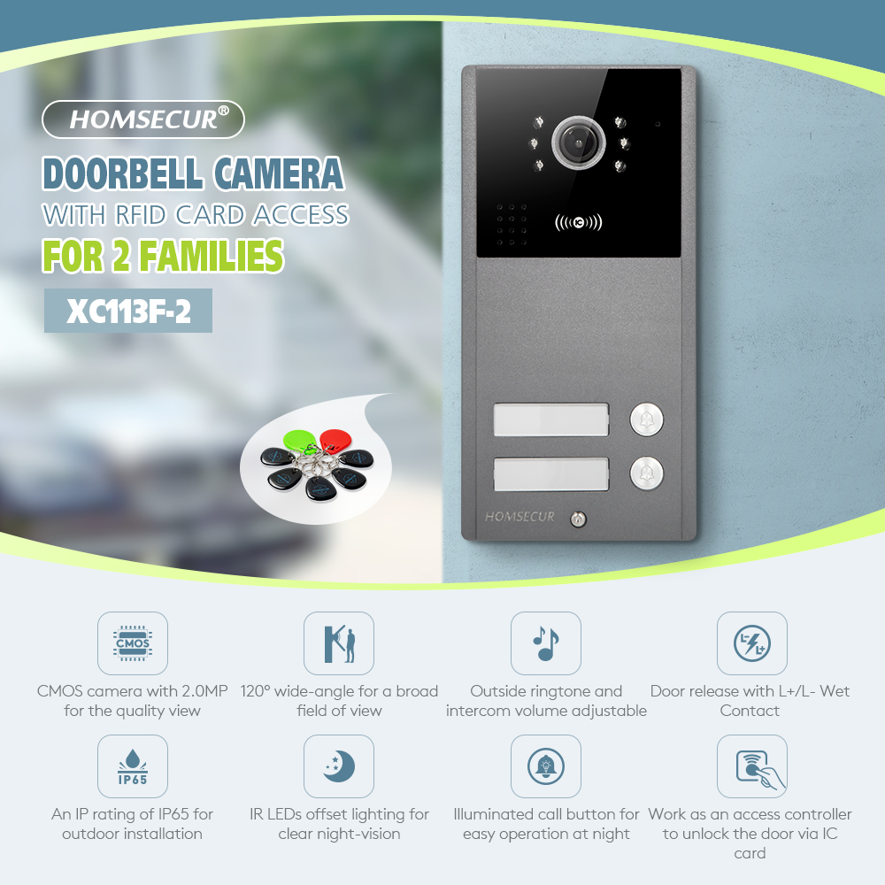 4-проводной XC113F-2 HD уличны – обзор и цена Video Doorbell
