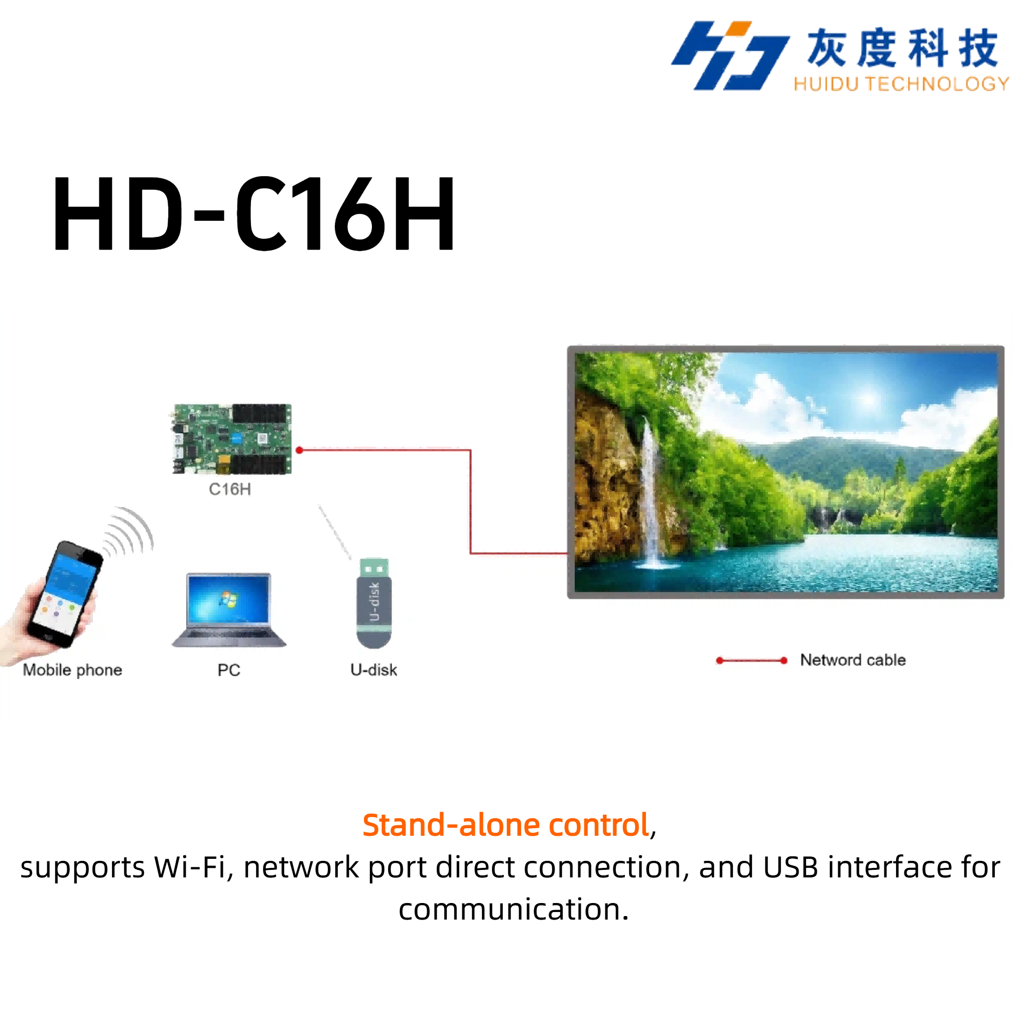 Контроллер Huidu HD-C16H 4K с  – обзор и цена Wifi Led Dimmer